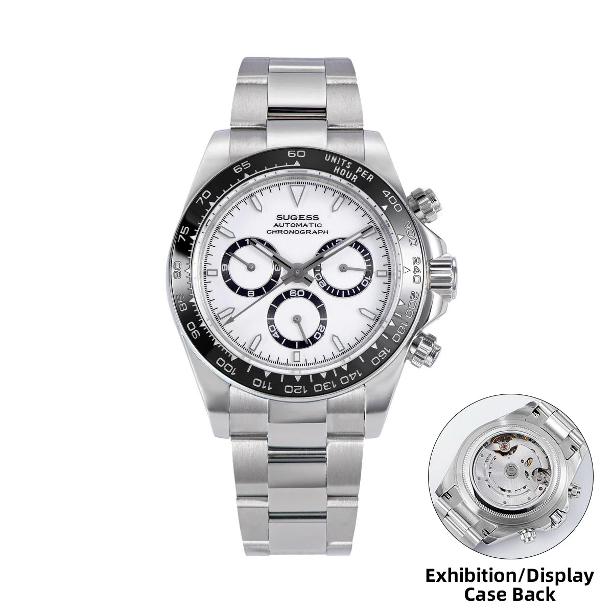Sugess Panda Chronograph 39mm Automatic Watch