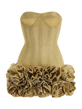Structured Floral Mini Party Dress