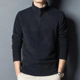 Men’s Fleece Half-Zip Stand-Collar Sweatshirt