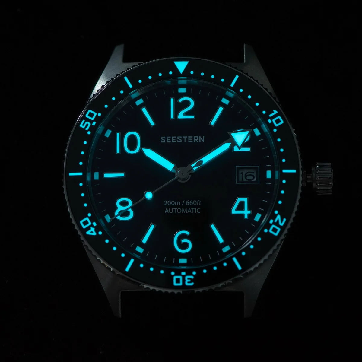 SEESTERN Diver Mens Watch Automatic Japan NH35A Movement 200M Waterproof Mechanical Wristwatches Luminous Domed Crystal S434 new