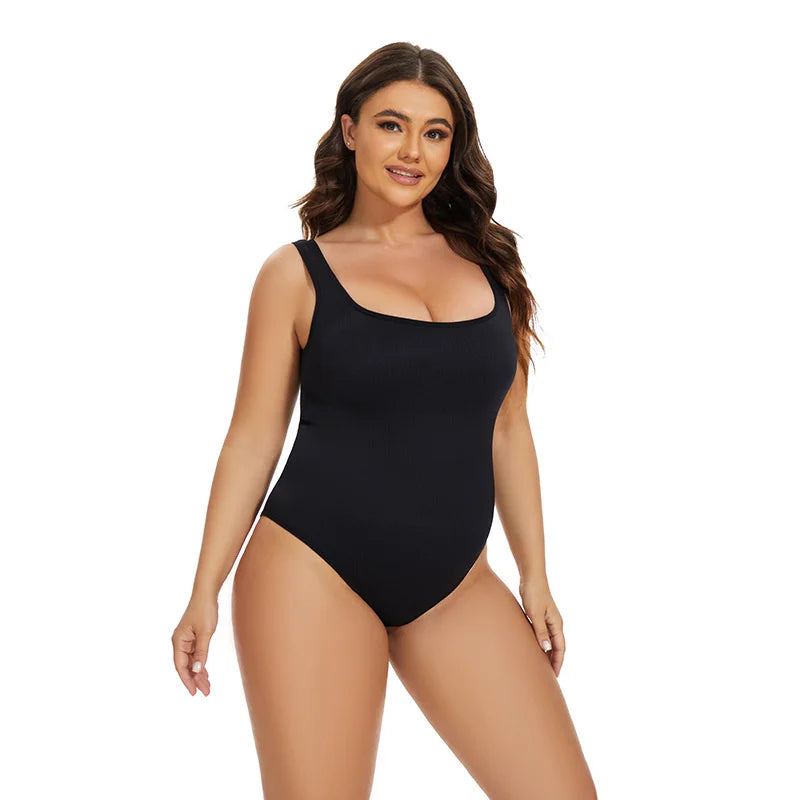 Ribbed Sculpting Seamless Jumpsuit | Firm Compression Shapewear