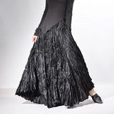 Elegant High-Waist Pleated Maxi Skirt for Women