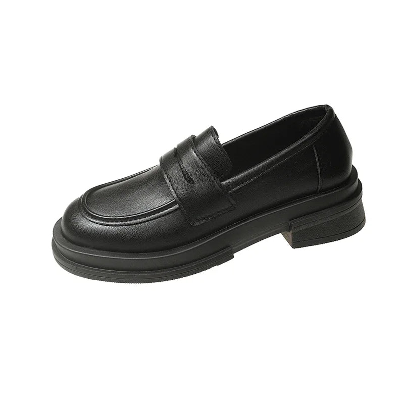 New Japanese Style College Student Shoes Cosplay Lolita Shoes for Women/Girl Fashion Black/Coffee Uniform Platform Shoes 2024