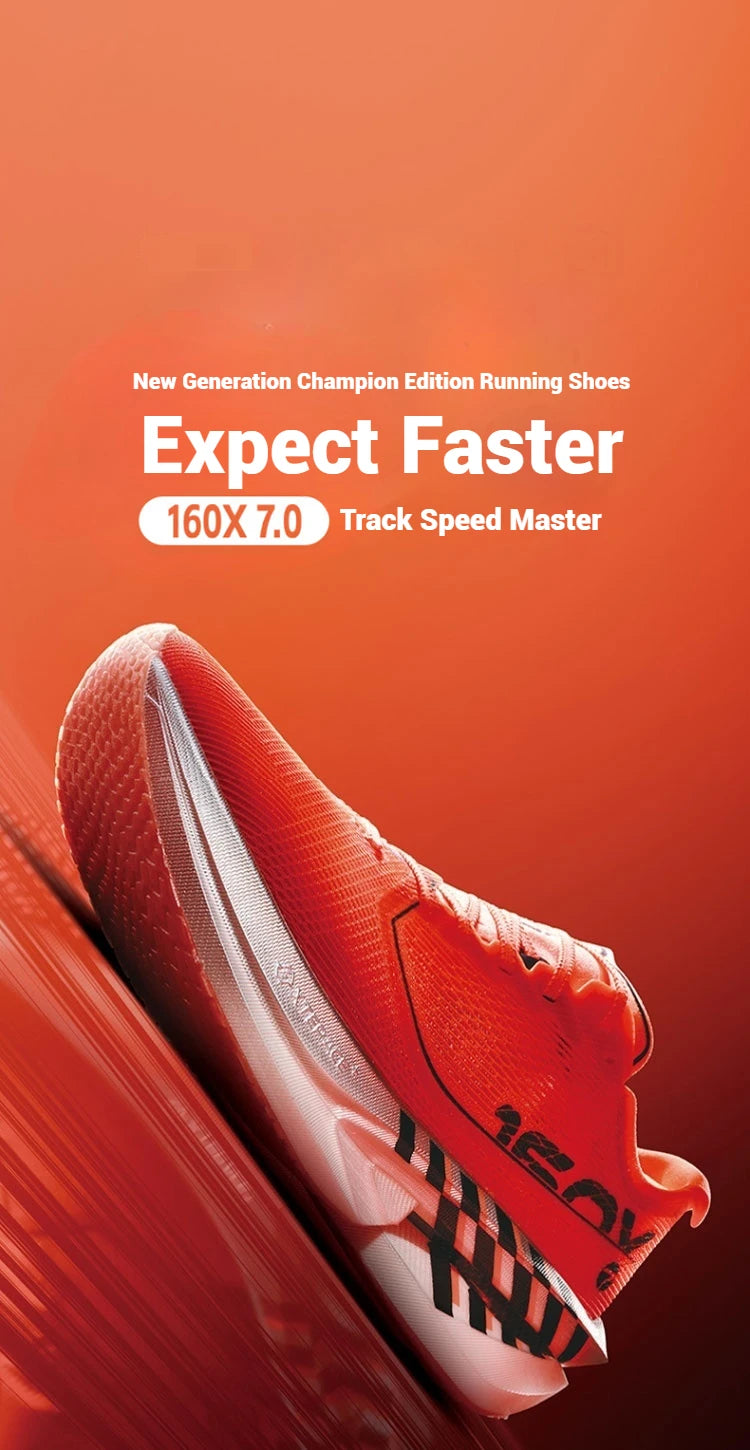 Xtep 160X 7.0 Running Shoes 2025 Professional Marathon Cushioning Shock Sneakers Combat PB Carbon Plate Sport Shoes 975319110039