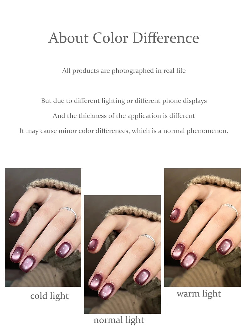 15ml Cat's Eye Nail Gel Polish Set – UV LED Soak-Off