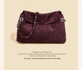 LAORENTOU Fabric Women's Strap Shoulder Bag Advanced Retro Underarm Large Capacity Fashion Quilted Handbag for Women Cossbody