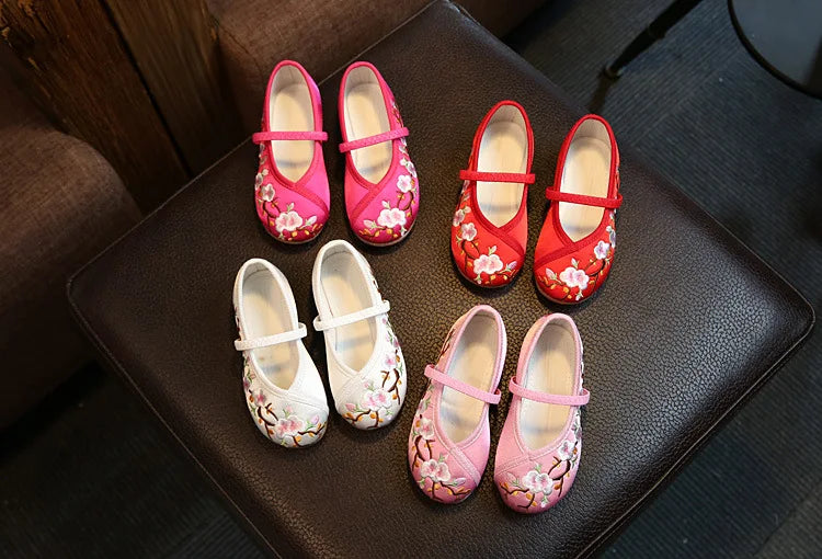 Girls’ Embroidered Ethnic Princess Shoes