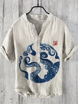 Men's USA-Made 3D Print V-Neck Summer Shirt | S-5XL