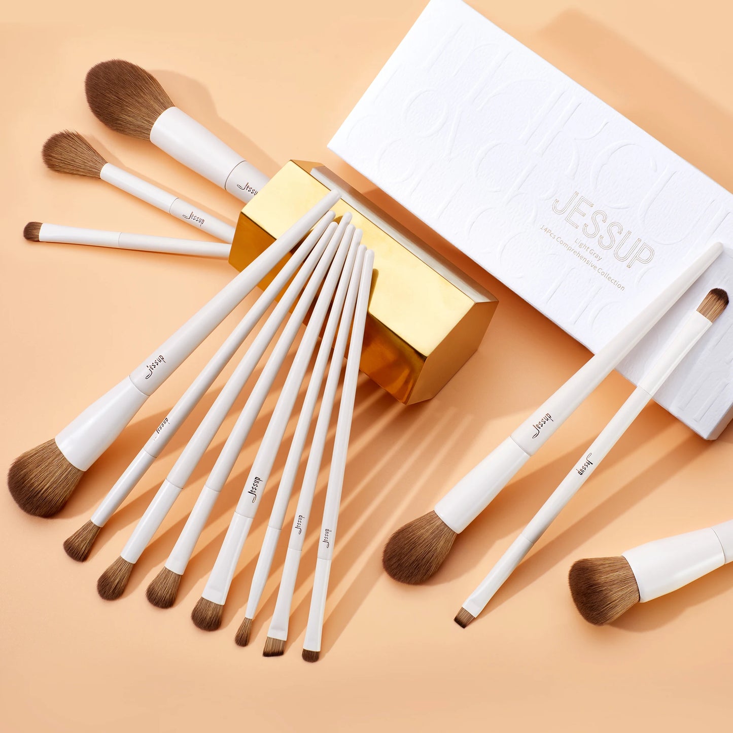 Jessup Professional Makeup Brush Set | 10–14 Pcs
