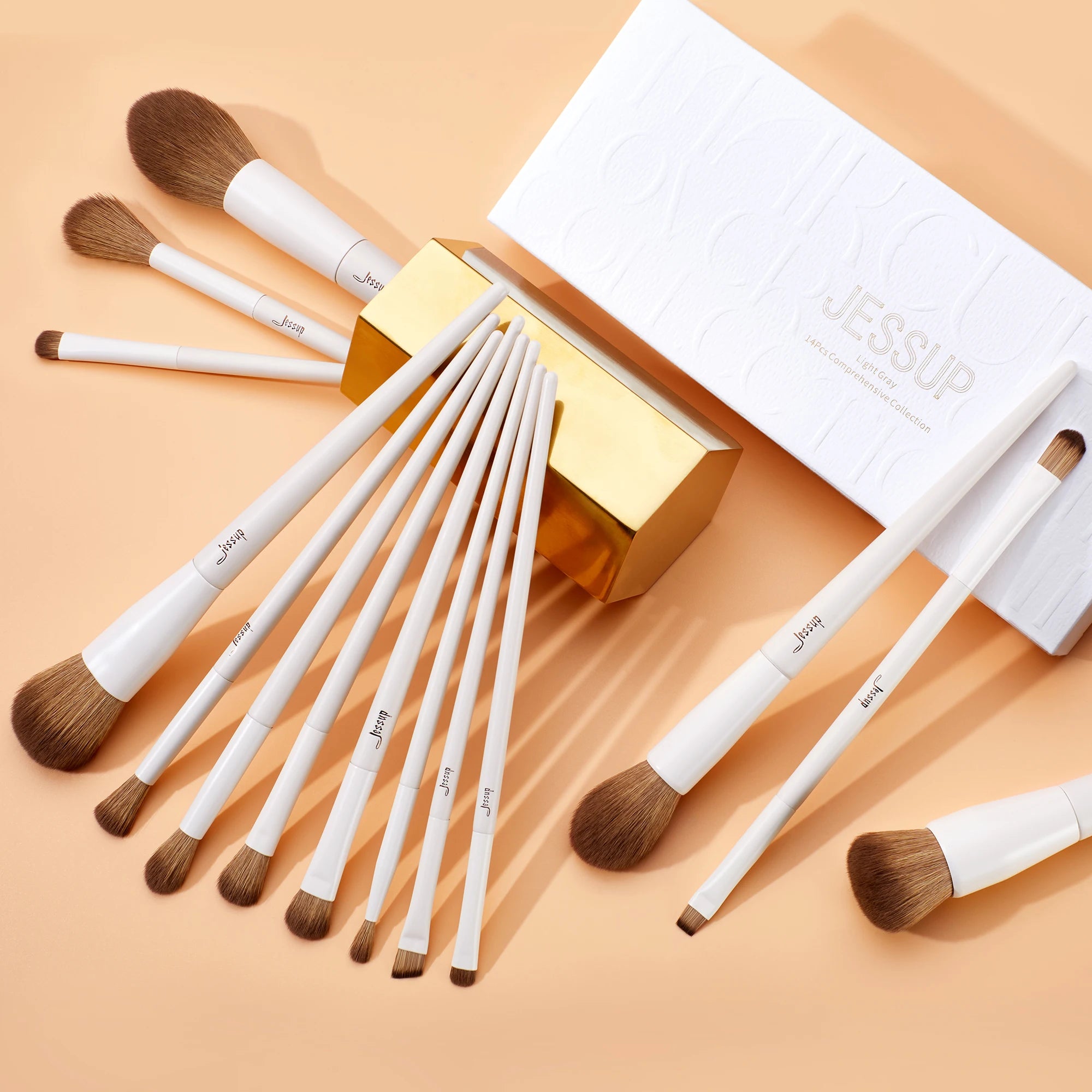 Jessup Professional Makeup Brush Set | 10–14 Pcs