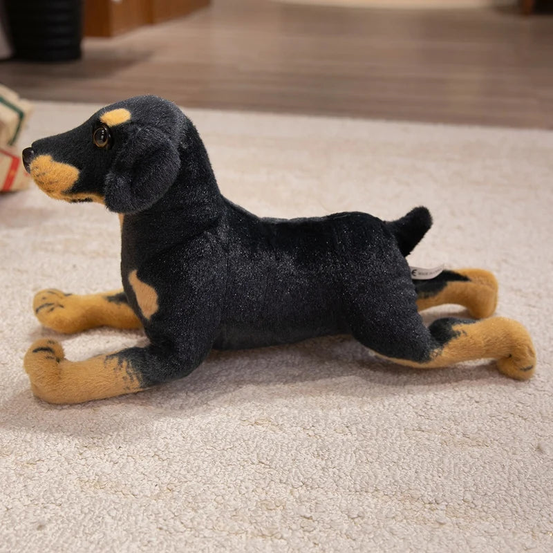 Lifelike Dog Plush Toy 70cm Giant Realistic Animals Stuffed Rottweiler Dog Plush Toys Home Decoration Gift For Children
