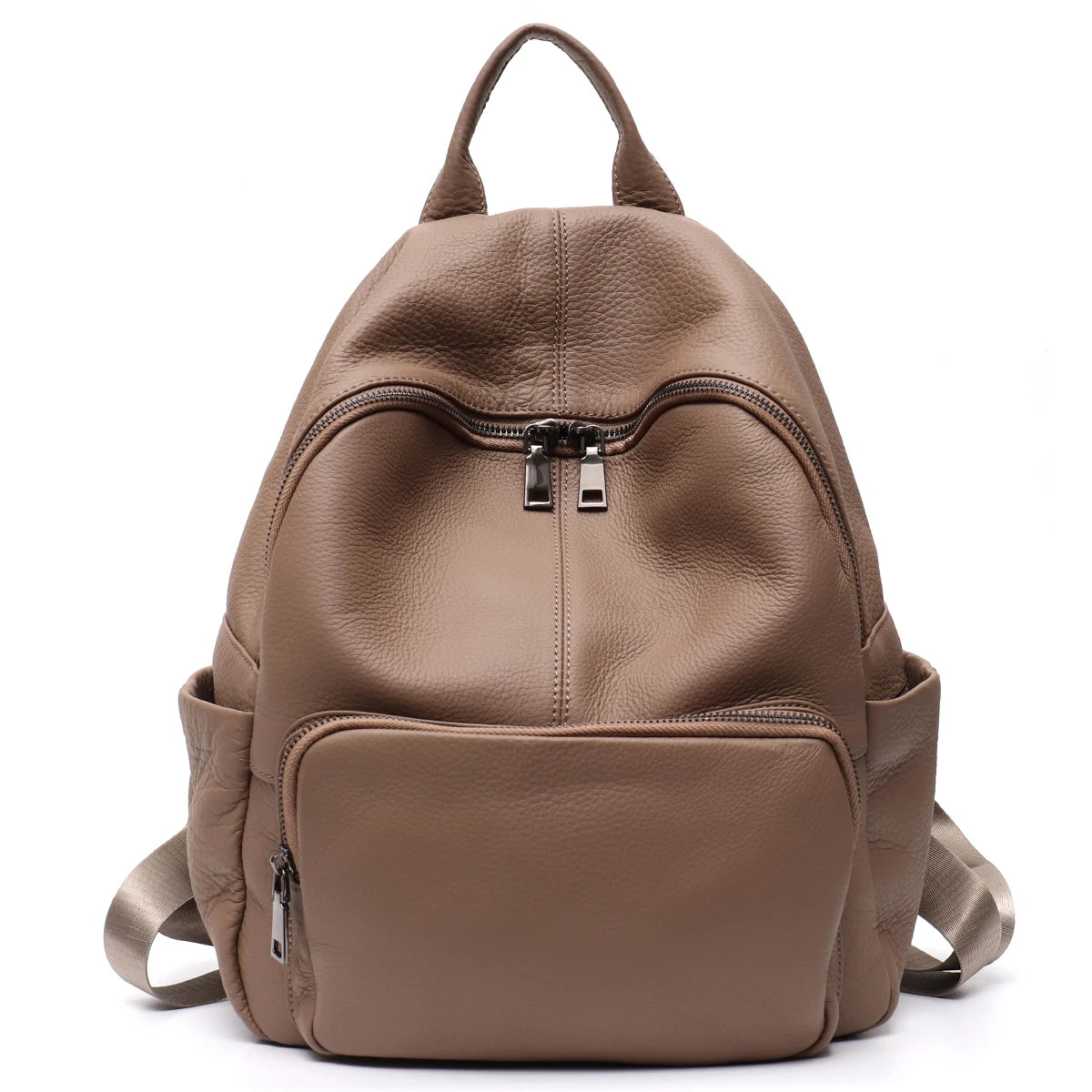 Natural Cowhide Backpack for Women&men Minimalist Design Casual Daily Versatile College Students' Shoulder Bags Travel Knapsack