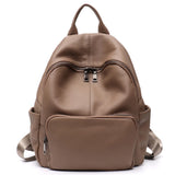 Natural Cowhide Backpack for Women&men Minimalist Design Casual Daily Versatile College Students' Shoulder Bags Travel Knapsack