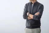 Slim Fit Zipper Cardigan – Premium USA-Made Knit Sweater
