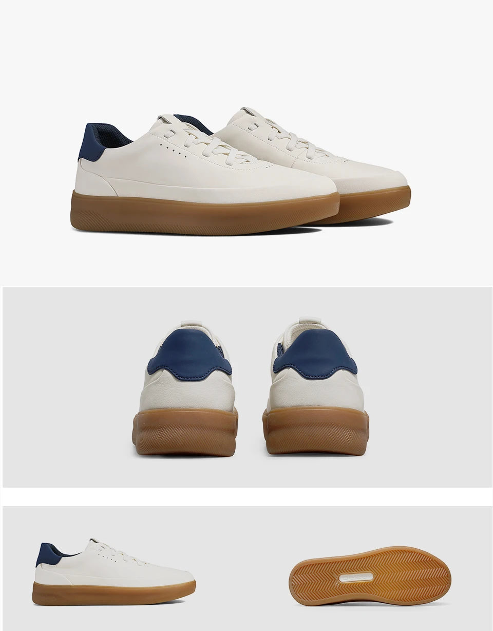 DESAI shoes men's leather shoes men's shoes casual shoes with light soft sole small white shoes men