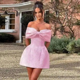 Townlike Women's Elegant Jacquard Backless Mini Dress - USA Made Chic