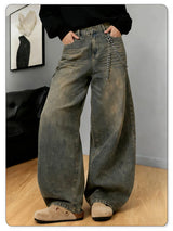 Unisex Baggy Wide-Leg Denim Jeans