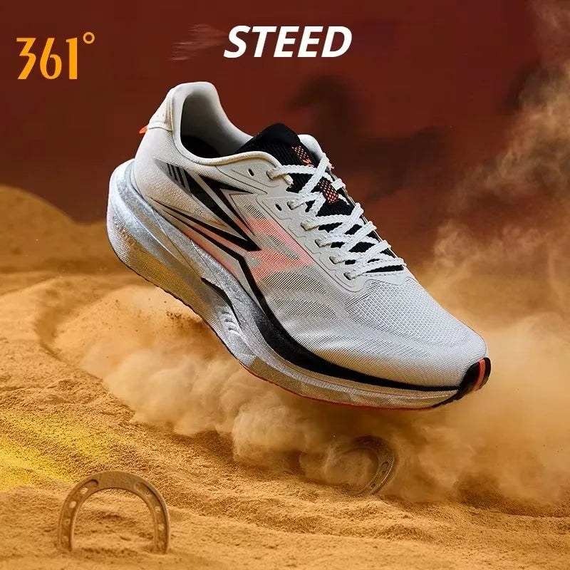 361 Degrees Steed Men's Running Shoes  Breathable Stable Rebound Grippy Durable Marathon Male Sneakers 672612203