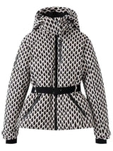 Women's Hooded Winter Parka – Insulated Mid-Waist Jacket with Adjustable Belt