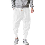 FGKKS Men Pants Brand New Chinese Style Wide Leg Jeans Cotton Sweatpants Quality Comfortable Man Sportswear Male Trousers