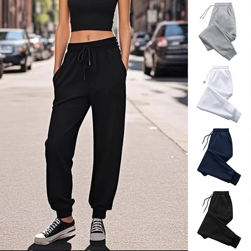 Women's Tapered Drawstring Joggers with Pockets