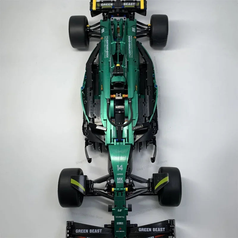 MK6022 1912PCS 1:8 New Technic Martin Aramco AMR25 Building Blocks MOC Sports Car DIY Assembly Model Set Toy Gifts for Boy Decor
