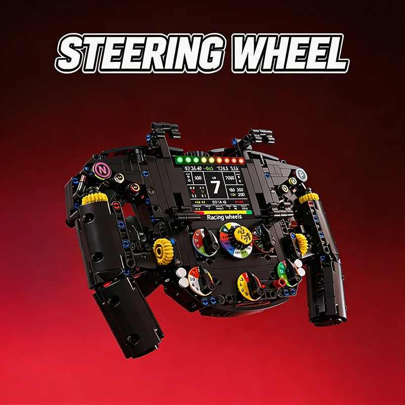 Technical Blocks Formula Racing Vehicle Steering Wheel Machine Creative MOC Building Block Toys Birthday Gifts for Adult 800+pcs