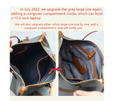 Zipper Tote Bags For Women Nylon With Real Leather Handbag High Quality Single Shoulder Bag