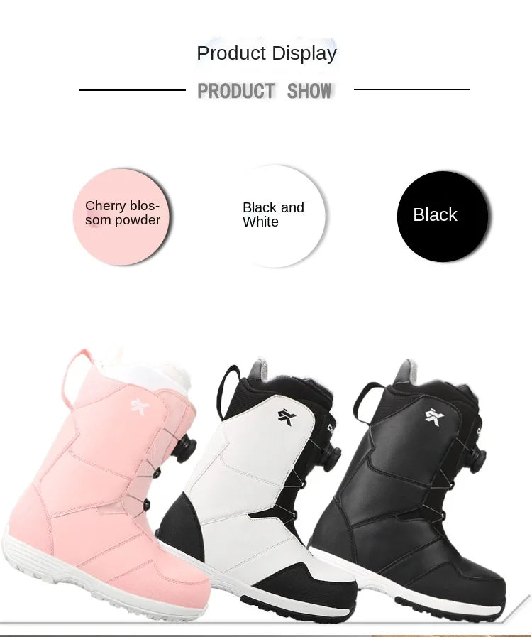 Adult Snowboarding Shoes Snow Boots Man Wire Buckle Models Fast Wear Ski Shoes Men Women Ski Equipment Warm Anti Ski Boots