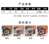 Cartoon Cute Handbags for Women Funny Retro TV Transparent Square Bag Fashion Leather Personalized Creative Shoulder Bag Woman