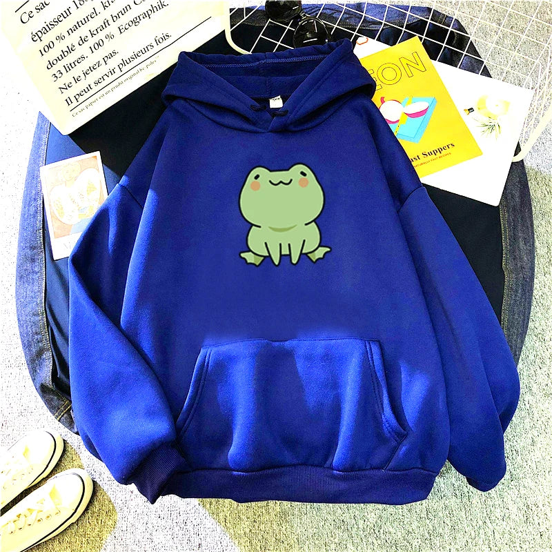 Kawaii Frog Harajuku Fleece Hoodie