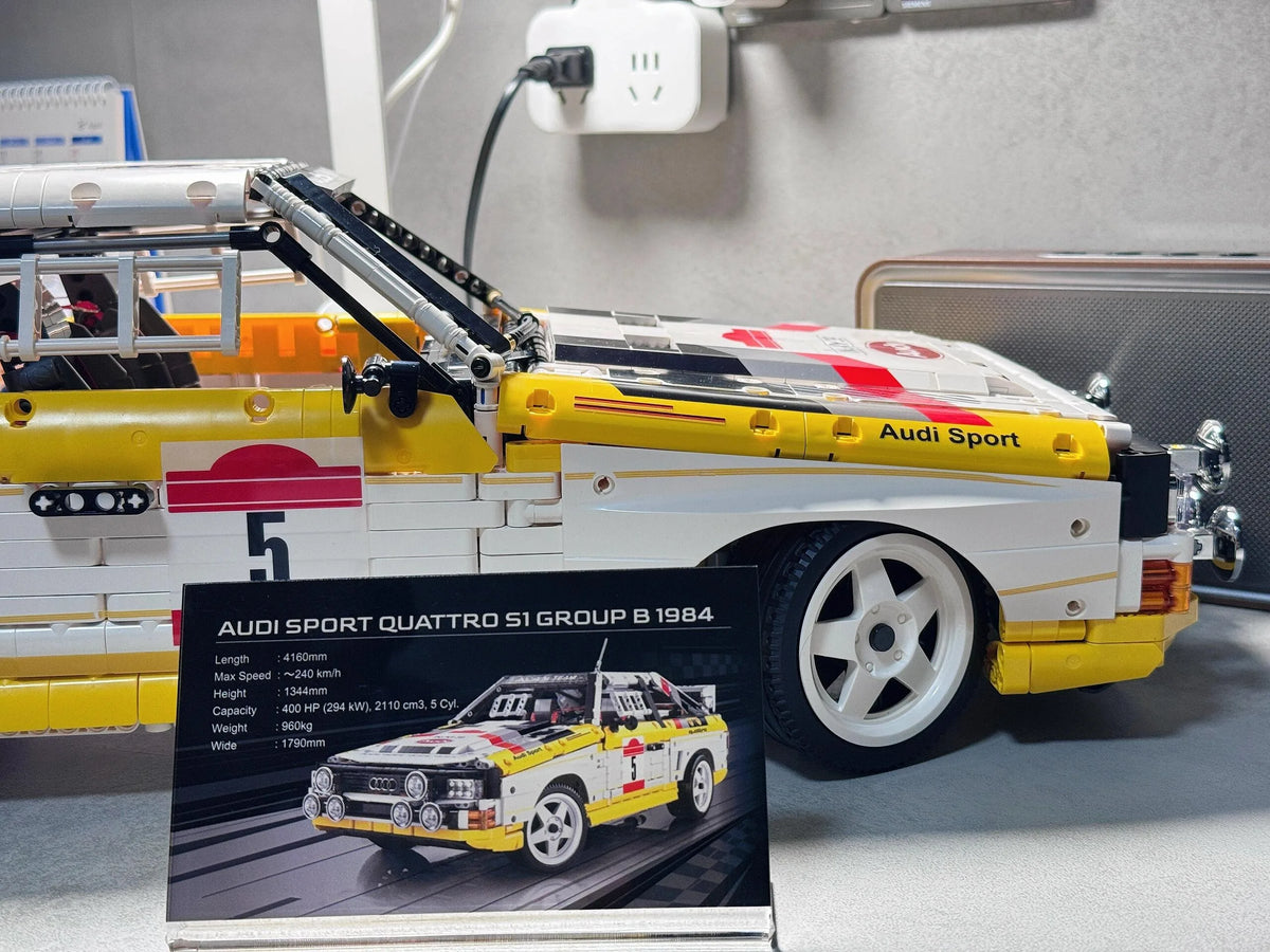3887PCS Technical MOC 1:8 Racing Sport Retro Rally Car Building Blocks Classic Sportscar Model DIY Toys for Kid Adult Boys Gift