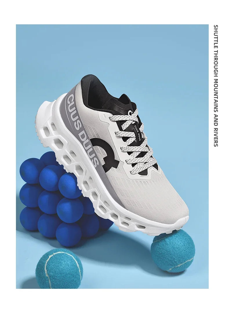 Casual Sneakers Men's Cushion Running Trainers Shock Absorbing Supercritical EVA Sneakers Breathable Fitness Athletic Shoes