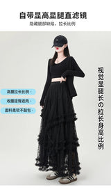 Gothic Lace Trumpet Skirt – Fairycore & Punk Streetwear