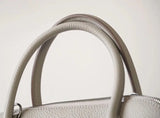 Premium Semi-handmade First-layer Cowhide Bowling Bag Portable Shoulder Large Shell Bag Commuting Temperament Versatile