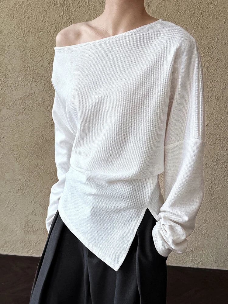 Women's Pleated Relaxed-Fit Sweatshirt