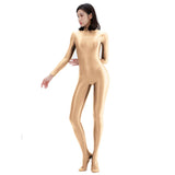 Glossy Long Sleeve Full-Length Jumpsuit