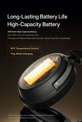 ATK N9 Game Headset Three Mode Wireless Headworn PS5  PC Gaming Headset Microphone Virtual 7.1 Surround Noise Reduction Headset