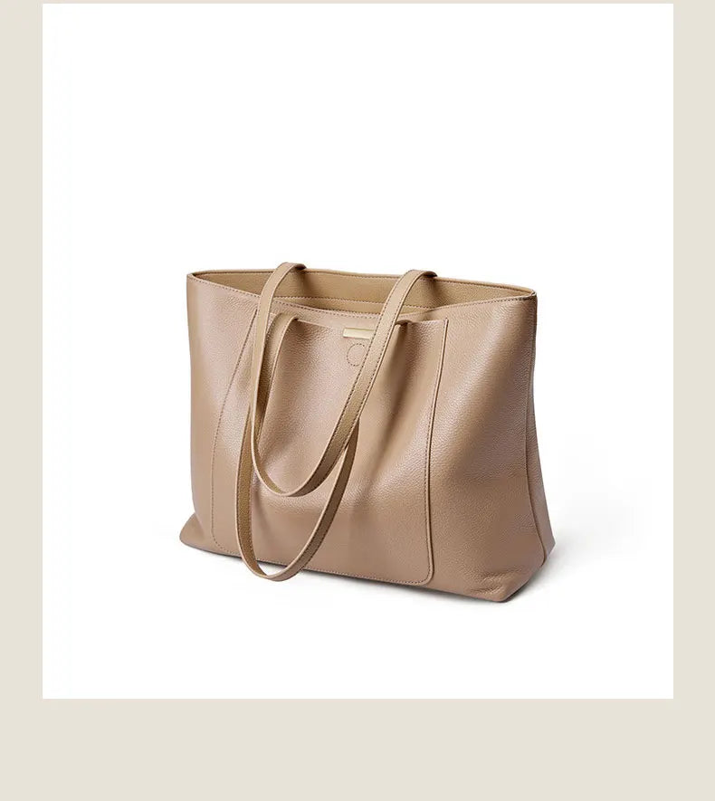 100% Genuine Leather Women's Bag Large Capacity Simple Fashion Cowhide Women Shoulder Bag Female Storage Handbag 2328