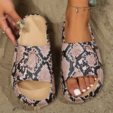 Leopard Print Cloud Slides – Soft Thick-Sole Summer Beach Sandals