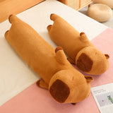 120cm Cartoon Strip Giant Capybara Plush Doll Pillow High Quality Soft Capybara Plush Toy Warm Hug For Girlfriend Birthday Gift