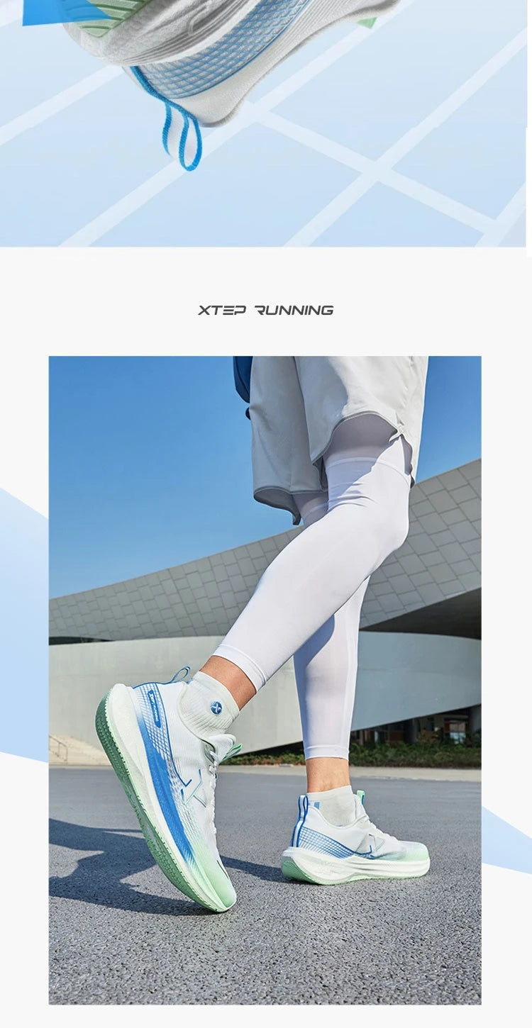 Xtep Kunpeng Running Shoes for Men 2025 Summer Shock-absorbing Rebound Lightweight Breathable Mesh Sport Shoes 875219110025