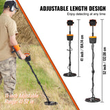 SucceBuy Metal Detector for Adults & Kids 10Inch Waterproof Search Coil + LCD Display 7 Modes Adjustable 41''-52'' Aluminum Stem