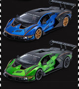 1:24 Scale Lamborghini SCV12 Diecast Car Model with Sound and Light Effects, Spring-Loaded Action