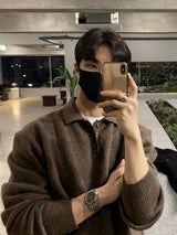 Men’s Geometric Knit Pullover Sweater