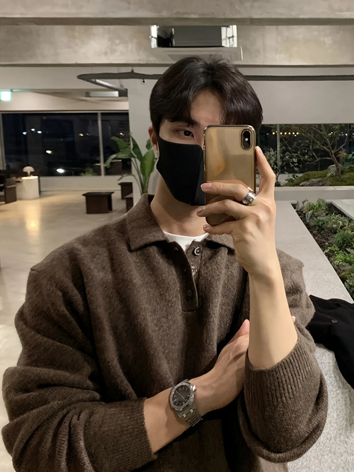 Men’s Geometric Knit Pullover Sweater