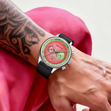 TIMETOKEN New T501GS Mens Watch Japan Miyota OS21 Movement Watermelon Dial Waterproof Chronograph Domed Sapphire Calendar Style