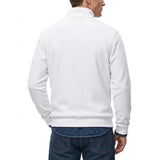 Mens Zip Up Streetwear Mock Neck Jumper Winter Warm Fleece Knit Top Long Sleeve Pullover Outdoor Work Jacket Coats Sweatshirts