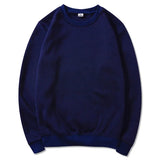 Korean Fashion Men's Round Neck Sweatshirts Autumn Long Sleeves Vacation Pullovers Tops Casual Popular Man Solid Sweat Shirts