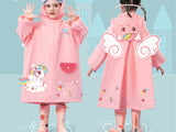Kids' Whimsical Waterproof Raincoat with Backpack Space